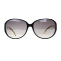 Black sunglasses with gradient lenses on a white background