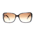 Sunglasses with tortoiseshell frame and gradient lenses on a white background