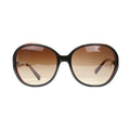 Sunglasses with brown gradient lenses on a white background